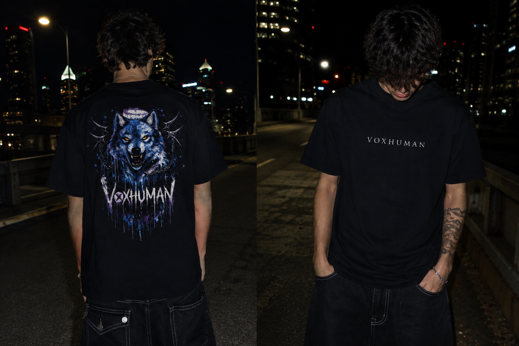 WOLF T SHIRT DROP VOXHUMAN